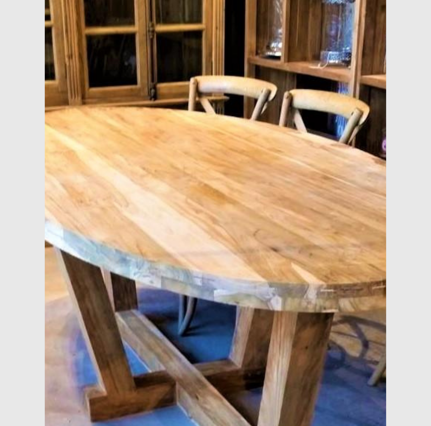 Table en Teck Ovale