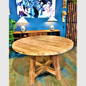 Table Ronde en Teck Massif Modèle 